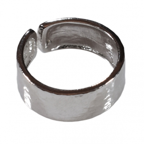 Handmade sterling silver wedding ring type Eight-RG-00702 with rhodium plating