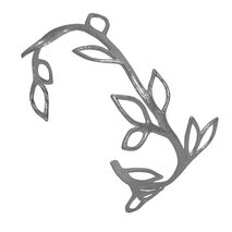 Handmade sterling silver bracelet Eight-BR-00016 branches with rhodium plating