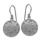 Handmade sterling silver earrings Eight-ER-00040 flowers with rhodium plating