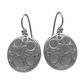 Handmade sterling silver earrings Eight-ER-00043 circles with rhodium plating