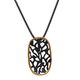 Handmade sterling silver necklace Eight-NK-00024 with black and gold plating