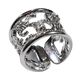 Handmade sterling silver ring Eight-RG-00708 with rhodium plating and semi-precious stones (cubic zirconia)
